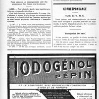 0659 - Page 660-IV - Office de Renseignements du « Concours » / Demandes et Offres. Avis / Correspondance. Tarifs de l’A. M. G / Prorogation des baux