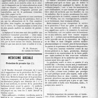 0686 - Page 687 - Partie professionnelle. La lutte antituberculeuse. La déclaration obligatoire devant l’opinion médicale / Médecine sociale. Protection du premier âge