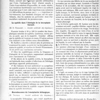 0727 - Page 728 - Partie scientifique. Revue des sociétés savantes. Bactériothérapie de la grippe par les stock-vaccins mixtes iodés, (M. H. Philippon. — Société médicale des hôpitaux) / La syphilis dans l’étiologie de la leucoplasie buccale, (M. G. Railliet. —- Société médicale des hôpitaux) / Recrudescence de l'encéphalite léthargique, (M. Netter. — Société médicale des hôpitaux) / Un cas de rage humaine, (MM. Lesieur, Lhermitte et P. Jacquet. —- Société médicale des hôpitaux) / De la rachicocaïnisation en gynécologie et obstétrique opératoires, M. Paul Delmas