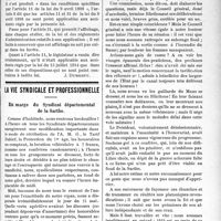 0736 - Page 737 - Partie professionnelle. Législation. Extension des dispositions de la loi du 9 avril 1898 sur les accidents du travail aux exploitations forestières / La vie syndicale et professionnelle. En marge du Syndicat départemental de la Sarthe / Le syndicalisme médical