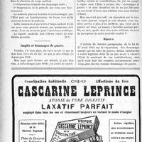 0757 - Page 758-VI - Correspondance. Le médecin doit obtenir réparation ou indemnisation de tous les dommages de guerre / Impôts et dommages de guerre