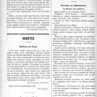 0791 - Page 792 - Partie professionnelle. La vie syndicale et professionnelle. Le Syndicalisme médical. II. — Le trépied / Variétés. Médecine du Passé [Dr Vimont] / La moto médicale / Erratum / Reportage professionnel. Nouvelles et Informations. La Maison du médecin