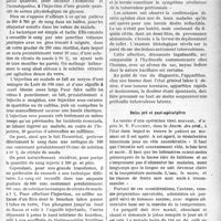 0822 - Page 823 - Partie scientifique. A travers la presse. Techniques médicales de la transfusion du sang / L'inguinocèle communicative tuberculeuse / Soins pré et post-opératoires