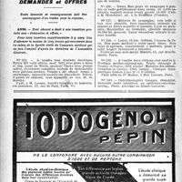 0851 - Page 852-IV - Office de Renseignements du « Concours » / Avis / Demandes et Offres