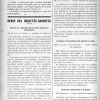 0865 - Page 866 - Partie scientifique. Médecine opératoire. Dispositif simple pour injecter des quantités connues d’air ou d’oxygène filtrés dans la plèvre, par le Dr A. Challamel / Revue des sociétés savantes. Mesure de l’opacité dans le radio-diagnostic pulmonaire, (M. Manoel de Abreu. — Académie de médecine) / Concrétions calcaires du poumon simulant à la radiographie des éclats d’obus, (M. Infroit. — Académie de médecine) / Paludisme et réaction de Bordet-Wassermann, (M. S. I. de Jong. — Société médicale des hôpitaux) / L’alopécie traumatique des blessés du crâne, (MM. Villaret et Condomine. — Société médicale des hôpitaux) / Alopécies consécutives à la grippe, (M. Thibierge. — Société médicale des hôpitaux)