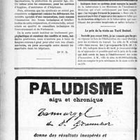 0889 - Page 890-XIV - Correspondance. Les services médicaux en temps de grève / La lutte antituberculeuse / Le prix de la visite au Tarif Dubief