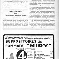 0898 - Page V-901 - Demandes et Offres / Correspondance. Peut-on interdire la médecine publique aux étrangers ?