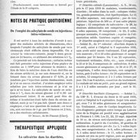 0921 - Page 924 - Partie scientifique. Ophthalmologie pratique. Les séquelles oculaires des gazés, par le Docteur S. Fradkind / Notes de pratique quotidienne. De l’emploi du salicylate de solide en injections intra-veineuses / Thérapeutique appliquée. La salicairine dans les diarrhées