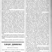 0966 - Page 969 - Partie scientifique. Clinique médicale, Hôpital Saint-Louis : M. le professeur Jeanselme. Le prurit et les affections prurigineuses / Clinique chirurgicale, Hôtel-Dieu de Toulouse, Leçon de M. J. -P. Tourneux. Fibrome et cancer de l’utérus
