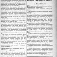 0978 - Page 981 - Partie scientifique. A travers la presse. Les faux pneumothorax en radiologie / Ce que doit être le lait destiné à l’alimentation des jeunes enfants [Journ. de méd] / Névralgie du trijumeau guérie par un abcès de fixation / Notes de pratique quotidienne. La Démorphinisation / Ophtalmologie pratique. Les séquelles oculaires des gazés / Erratum
