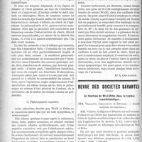 1023 - Page 1026 - Partie scientifique. Pédiatrie. Les sténoses du pylore chez le nourrisson. B. Sténose hypertrophique / C. Pylorospasme essentiel / Revue des sociétés savantes. La réaction de Weil-Félix dans le typhus exanthématique, (MM. Vialatte, Collignon et Bénard. — Société médicale des hôpitaux)