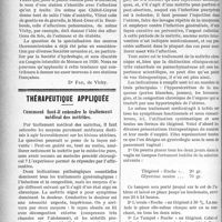 1031 - Page 1034 - Partie scientifique. Hydrologie thermale. Spécialisation des stations thermales / Thérapeutique appliquée. Comment faut-il entendre le traitement médical des métrites
