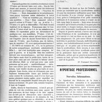 1045 - Page 1048 - Partie professionnelle. La vie syndicale et professionnelle. Le syndicalisme médical / Reportage professionnel. Nouvelles. Informations