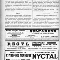 1049 - Page 1052-XX - Correspondance. Secret professionnel et divorce / Ordonnances pour morphinomanes