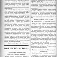 1065 - Page 1068 - Partie scientifique. Clinique médicale, Hôpital Saint-Antoine : M. le prof. Chauffard. Le foie des paludéens / Revue des sociétés savantes. La variole à Paris, pendant la guerre, (M. Wurtz. — Académie de médecine) / Les centenaires en Californie, (M. O. Laurent. — Académie de médecine) / Héliothérapie infantile : l’école au soleil, (M. Armand-Delille. — Académie de médecine) / Traitement des pleurésies séro-fibrineuses par la pneumoséreuse, (M. P. Emile-Weil. — Académie de médecine)