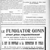 1096 - Page XVII-1099 - Correspondance. Remerciements à un actif propagandiste / Le syndicat des médecins du Havre rompt avec les mutuelles / L’indemnité d’entrée en campagne