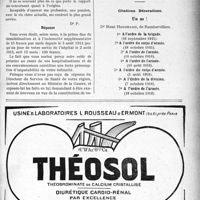 1098 - Page XIX-1101 - Correspondance. Prime de démobilisation. Droit à pension / Le livre d’or du corps médical français. Citations. Décorations