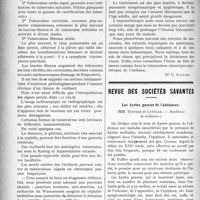 1117 - Page 1120 - Partie scientifique. Phtisiologie. La tuberculose des vieillards / Revue des sociétés savantes. Les kystes gazeux de l'abdomen, MM. Tuffier et Letulle. — Académie de médecine)