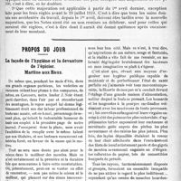 1206 - Page 1209 - Majoration du tarif Dubief / Propos du jour. La façade de l’hygiène et la devanture de l’épicier, Martine aux Eaux [G. Duchesne]