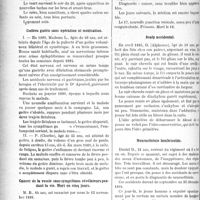 1223 - Page 1226 - Partie scientifique. Faits cliniques. Purpura hemorragica primitif / Goitres guéris sans opération ni médication / Cancer de la vessie sans symptômes révélateurs pendant la vie. Mort en cinq jours / Scalp accidentel / Neurasthénie lombricoïde