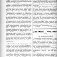 1271 - Page 1274 - Partie professionnelle. Médecine sociale. Le rôle du médecin dans l’éducation physique des adolescents / Le syndicalisme médical