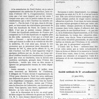 1317 - Page 1320 - Partie professionnelle. La vie syndicale et professionnelle. Aux confrères de Seine-et-Marne. Appel du Dr Decourt à ceux-ci... et à beaucoup d’autres / Société médicale du Xe arrondissement, (2 juin 1919)