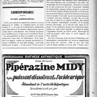 1330 - Page V-1333 - Demandes et Offres / Correspondance. La lutte antituberculeuse