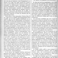 1341 - Page 1344 - Partie scientifique. Clinique médicale, Hôpital St-Louis : M. le prof, agrégé Gougerot. Les complications cutanées des plaies de guerre / Clinique chirurgicale, Hôtel-Dieu de Toulouse (Service de M. le Prof. Mériel), Leçon de M. Tourneux, chef de clinique. Le cancer de la glande sous-maxillaire