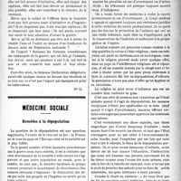 1420 - Page 1423 - Partie professionnelle. La vie syndicale et professionnelle. La C. G. T. intellectuelle / Médecine sociale. Remèdes à la dépopulation