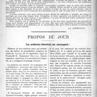 1446 - Page 1449 - Avis à nos abonnés / Propos du jour. Les médecins désertent les campagnes !