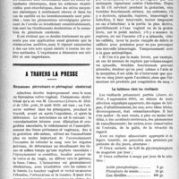 1461 - Page 1464 - Partie scientifique. Otologie. Diathermie et oreille, par le Dr A. Maurice / A travers la presse. Hématome périvulvaire et périvaginal obstétrical [(Journ. de Méd, et de Chir. prat, 10 août 1919)] / La faiblesse chez les vieillards [(Journ. des Prat, 9 septembre 1919)]
