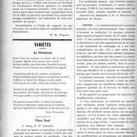1477 - Page 1480 - Partie professionnelle. Chronique de la mutualité. Glanes mutualistes / Variétés. Au Périodeute [Jean Dasquine] / Vieux Neuf / Reportage professionnel. - Hôpitaux du Havre / — Internat