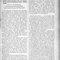 1494 - Page 1497 - Partie scientifique. Clinique chirurgicale. Epilepsie jacksonienne consécutive à un traumatisme crânien remontant à deux ans. Trépanation au niveau de la dépression osseuse. Guérison complète, par le Dr H. Bousquet
