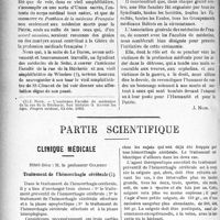 1535 - Page 1538 - Propos du jour. Quand et comment honorer nos morts ?. Le projet de M. le doyen de la Faculté de Médecine de Paris : Un Panthéon de la Médecine Française / Partie scientifique. Clinique médicale, Hôtel-Dieu M. le professeur Gilbert. Traitement de l'hémorrhagie cérébrale [J. Noir]