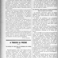 1555 - Page 1558 - Partie scientifique. Physiologie pathologique. Des effets de l’altitude sur le système cardio-vasculaire. Déductions pratiques pour la navigation aérienne / A travers la presse. Le cerclage du vagin dans les prolapsus des vieilles femmes / Les injections intra-veineuses d’extrait pancréatique dans les cancers de l’estomac / L’or colloïdal dans les infections chirurgicales