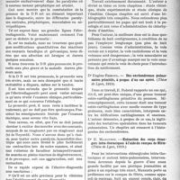 1558 - Page 1561 - Partie scientifique. Electrothérapie. De l’utilité de l’électro-diagnostic / Bibliographie critique. La toxicité et l’emploi thérapeutique du chlorhydrate d’émétine. (Thèse de Montpellier, 1919). Dr André Romieu / Des enchondromes pulmonaires primitifs, à propos d’un cas opéré. (Thèse de Lyon, 1919). Dr Eugène Reboul / Extraction des corps étrangers intra-thoraciques à l’aide du compas de Hirtz (Thèse de Lyon, 1919) Dr E. Mazaurie