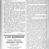 1573 - Page 1576 - Partie professionnelle. La vie syndicale et professionnelle. Les retraites aux médecins / La lutte antituberculeuse. Prophylaxie antituberculeuse, Rapport présenté au Conseil Général de la Seine-Inférieure. 1resession 1819, par le Dr Ch. Ott, (Suite et fin)