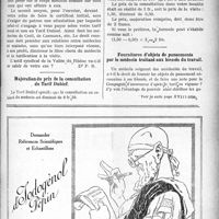 1596 - Page VII-1599 - Correspondance. Honoraires pour soins donnés à l’hôpital à un blessé du travail. Majoration du prix de la consultation du Tarif Dubief / Fournitures d’objets de pansements par le médecin traitant aux blessés du travail