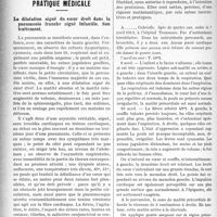 1605 - Page 1608 - Partie scientifique. Revue des sociétés savantes. Gastrostomie d’urgence chez un blessé de la bouche, (M. G. Léo. — Société des Chirurgiens de Paris) / Pratique médicale. La dilatation aiguë du coeur droit dans la pneumonie franche aiguë infantile. Son traitement