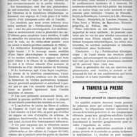 1663 - Page 1666 - Partie scientifique. Otologie. Rééducation de l’ouïe, par le Dr A. Maurice, de Paris / A travers la presse. Le traitement préventif du chancre syphilitique