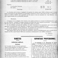 1693 - Page 1696 - Partie professionnelle. Sou médical. Rapport du Trésorier sur les exercices 1915-1918 / Variétés. Anthologie médicale. Gratitude [Jean Dasquine] / Reportage professionnel. Le centenaire de la découverte de l’auscultation