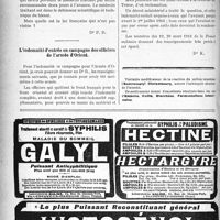 1699 - Page 1702-XXX - Correspondance. La visite de contrôle pour accident du travail / L’indemnité d’entrée en campagne des officiers de l’armée d’Orient