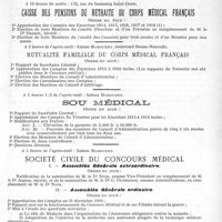 1710 - Page 1713 - Assemblées générales. Caisse des pensions de retraite du corps médical français / Mutualité familiale du corps médical français / Sou médical / Société civile du concours médical. 1. — Assemblée Générale extraordinaire