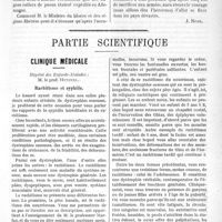 1716 - Page 1719 - Membres du Concours exerçant dans les stations hivernales / Partie scientifique. Clinique médicale, Hôpital des Enfants-Malades : M. le prof. Hutinel. Rachitisme et syphilis