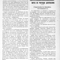 1730 - Page 1733 - Partie scientifique. Thérapeutique. La strophantine. Indications et contre- indications. Modes d’administration / Notes de pratique quotidienne. L’hypertension du tuberculeux. Son traitement