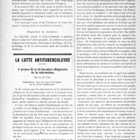 1737 - Page 1740 - Partie professionnelle. Enseignement médical. Organisation d’un cours d’appareillage et rééducation / La lutte antituberculeuse. A propos de la déclaration obligatoire de la tuberculose, par le Dr Ott