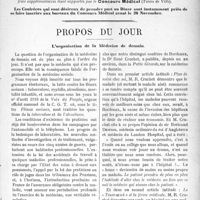 1766 - Page 1769 - Propos du jour. L’organisation de la Médecine de demain [J. Noir]