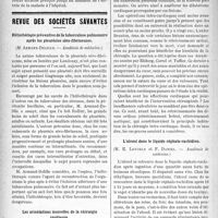1779 - Page 1782 - Partie scientifique. Clinique chirurgicale, Hôtel-Dieu de Toulouse. — M. J. -P. Tourneux. Les rétentions placentaires prolongées / Revue des sociétés savantes. Héliothérapie préventive de la tuberculose pulmonaire après les pleurésies séro-fibrineuses, M. Armand-Delille. — Académie de médecine) / Les orientations nouvelles de la chirurgie cardiaque, (M. Vaquez. — Académie de médecine) / L’alcool dans le liquide céphalo-rachidien, (M. E. Lenoble et F. Daniel. — Académie de médecine) / Maladies des ongles : onychogryphoses et onychomycoses