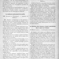 1782 - Page 1785 - Partie scientifique. Revue des sociétés savantes. Maladies des ongles : onychogryphoses et onychomycoses / Le rendement professionnel des mutilés, (MM. Gourdon et Dijonneau. — Académie de médecine. } / Un dispensaire d’usine de guerre, (M. P. Blum. — Académie de médecine) / Les infections des reins d’origine intestinale, (MM. Coyon et Lemierre. — Société médicale des hôpitaux) / Les injections intra-veineuses d’extrait pancréatique dans le cancer de l’estomac, (M. Maurice Loeper. — Société médicale des hôpitaux) / Perforation du côlon dans une fièvre typhoïde ambulatoire, (M. Charles Buizard. — Société des Chirurgiens de Paris)