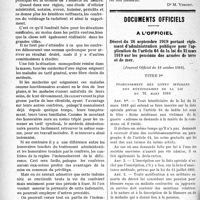 1801 - Page 1804 - Partie professionnelle. Chronique de la mutualité. Les situations acquises / Documents officiels. A l’officiel. Décret du 26 septembre 1919 portant règlement d’administration publique pour l’application de l’article 64 de la loi du 31 mars 1919 sur les pensions des armées de terre et de mer, (Journal Officiel du 16 octobre 1919). Titre Ier, Établissement des listes spéciales des bénéficiaires de la loi du 31 mars 1919